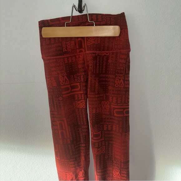 Lululemon Wunder Train Red Multi Logo Words - Picture 5 of 6